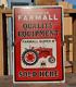 Vintage Old Antique Rare Farmall Tractor Porcelain Enamel Sign Board Collectible