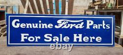 Vintage Old Antique Rare Ford Parts Sale Adv. Porcelain Enamel Sign Board