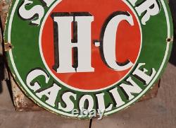 Vintage Old Antique Rare Sinclair Gasoline Oil Adv. Porcelain Enamel Sign Board