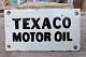 Vintage Old Antique Rare Texaco Motor Oil Miniature Porcelain Enamel Sign Board