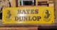 Vintage Old Antique Very Rare Bates Dunlop Adv Enamel Sign Board, Collectible