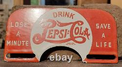 Vintage Old Antique Very Rare Pepsi-Cola Porcelain Enamel Sign Board Collectible