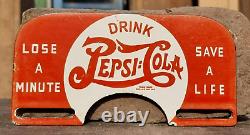 Vintage Old Antique Very Rare Pepsi-Cola Porcelain Enamel Sign Board Collectible