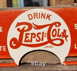 Vintage Old Antique Very Rare Pepsi-Cola Porcelain Enamel Sign Board Collectible