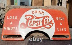 Vintage Old Antique Very Rare Pepsi-Cola Porcelain Enamel Sign Board Collectible