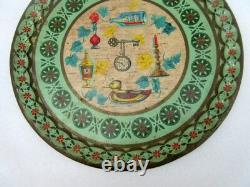 Vintage Old Collectible Rare Fine Multi Antique Stuff Litho Print Tin Tray Plate