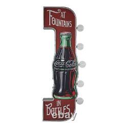 Vintage Old Fashioned Retro Coca Cola Coke Sign Double Sided LED Lighted Marquee
