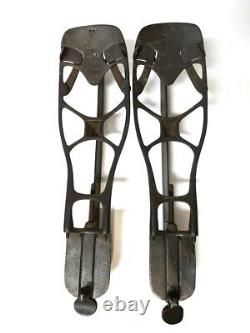 Vintage Old Hawkins Cast Iron Ice Hockey Ice Skates Derby, CT, USA March 1865