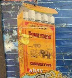 Vintage Old Rare Bear's Honeydew Elephant Cigarette Litho Tin Sign Board