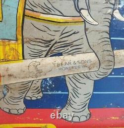 Vintage Old Rare Bear's Honeydew Elephant Cigarette Litho Tin Sign Board