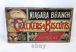 Vintage Old United States Baking Company Niagara Branch Advertising Sign Buffalo