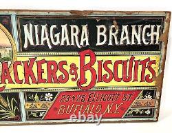 Vintage Old United States Baking Company Niagara Branch Advertising Sign Buffalo