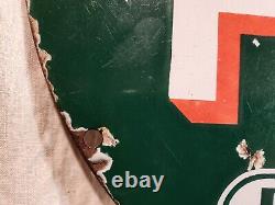 Vintage Original Antique Gas Oil General Store Very Old Porcelain Sign