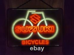 Vintage Original Antique Old Bmx Schwinn Raleigh Suzuki Dealer Sign Bicycle