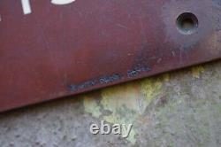 Vintage Original Bronze & Enamel Sign / Severn & Co. / Old Antique Plaque Plate