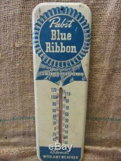 Vintage Pabst Blue Ribbon Beer Thermometer RARE Antique Old Brewery Sign 4188
