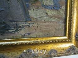 Vintage Painting Impressionism Desert Palms California Landscape Old Antique