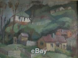Vintage Painting Impressionism Regionalism Modernism Landscape Old Antique