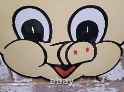 Vintage Piggly Wiggly Sign 30 Grocery Market Food Store Pig Old Porcelain Sign