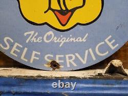 Vintage Piggly Wiggly Sign Grocery Store General Food Old Market Porcelain Sign