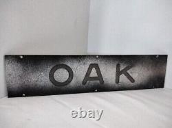 Vintage Porcelain Oak Road Street Sign Old Heavy Quality Antique Large 15 x4