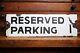 Vintage Porcelain Sign Parking Enamel Sign Police Street School Antique Auto Old