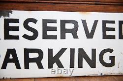 Vintage Porcelain Sign Parking enamel Sign Police Street School Antique Auto old