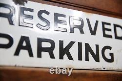 Vintage Porcelain Sign Parking enamel Sign Police Street School Antique Auto old