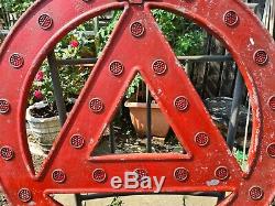 Vintage Rare PreWarboys Old Road Halt Sign With Glass Reflectors