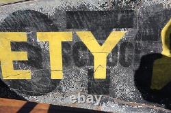 Vintage School Safety Station Bus Stop Depot Metal sign Pennant Flag Antique Old