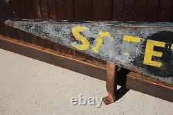 Vintage School Safety Station Bus Stop Depot Metal sign Pennant Flag Antique Old