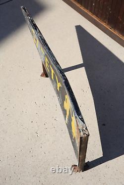Vintage School Safety Station Bus Stop Depot Metal sign Pennant Flag Antique Old