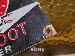 Vintage Tanglefoot Porcelain Sign Old 1947 Fly Paper Bug Mosquito Service Trap