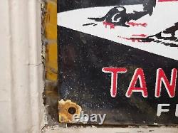 Vintage Tanglefoot Porcelain Sign Old 1947 Fly Paper Bug Mosquito Service Trap