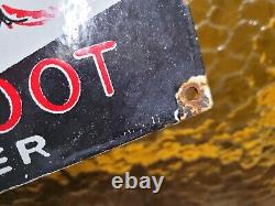 Vintage Tanglefoot Porcelain Sign Old 1947 Fly Paper Bug Mosquito Service Trap