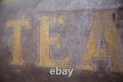 Vintage Tetley Tea old antique sign Coffee shop wood frame kitchen farmhouse bar