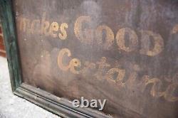 Vintage Tetley Tea old antique sign Coffee shop wood frame kitchen farmhouse bar