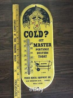 Vintage Thermometer Denver Colorado Old Antique Advertising Tin Sign Industrial