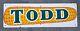 Vintage Todd Corn Farm Feed Seed Store Advertising Sign Masonite Gas Oil Antique