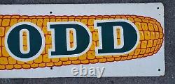 Vintage Todd Corn Farm Feed Seed Store Advertising Sign Masonite Gas Oil Antique