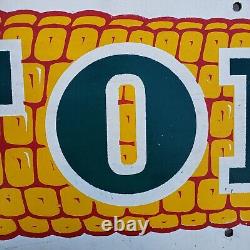 Vintage Todd Corn Farm Feed Seed Store Advertising Sign Masonite Gas Oil Antique