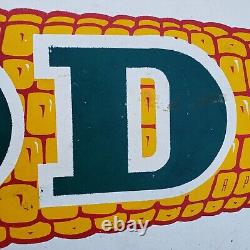 Vintage Todd Corn Farm Feed Seed Store Advertising Sign Masonite Gas Oil Antique