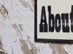 Vintage Train Porcelain Sign Old Railroad Station Platform No Loafing Premises