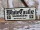 Vintage White Castle Porcelain Sign Old Fast Food Drive In Diner Hamburgers 5c