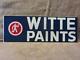 Vintage Witte Paint Sign Antique Old Metal Store Hardware Signs Painter 9569