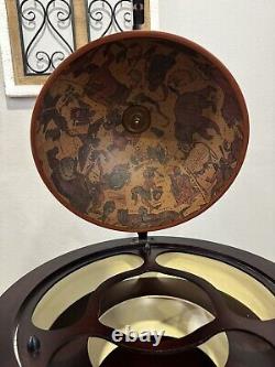 Vintage Zodiac Sign Old World Globe Map Bar Wheeled Very Rare
