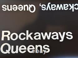 Vintage c1970 NYC QUEENS NY IND Antique Old Subway A S Train Roll Sign ROCKAWAYS