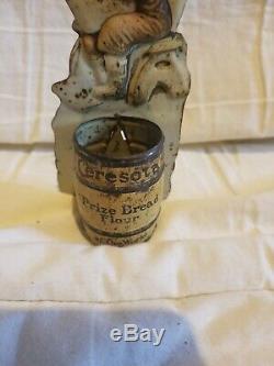 Vintage old Ceresota flour match holder metal sign general store gas station