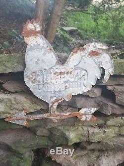 Vintage old Grocery feed dry goods metal sign general store barn farm tractor