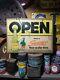 Vintage Old Bait Tackle Squirt Soda Sign Gas Station General Store Hunting